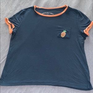 Seriously Soft Aero Tee Blue with Pineapple Pocket